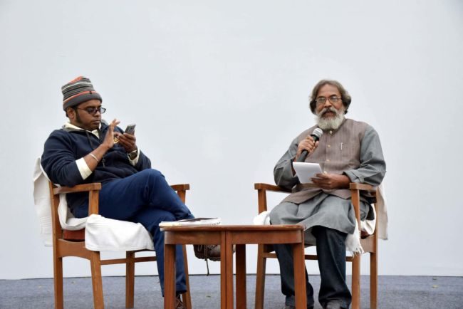 Talk show on 'gyan ka samaj aur samkalin kala' by shaival & rahul dev